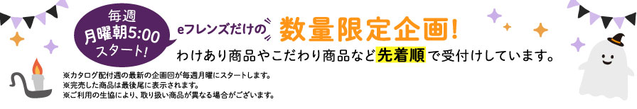 eフレンズだけの数量限定企画！