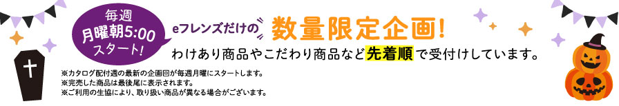 eフレンズだけの数量限定企画！