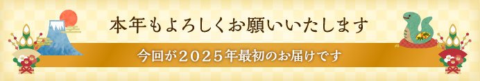 今回が２０２５年最初のお届けです