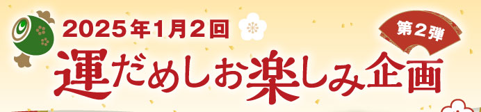 2025年1月2回 運だめしお楽しみ企画