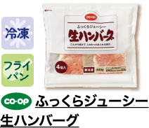 ふっくらジューシー生ハンバーグ