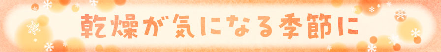 乾燥が気になる季節に