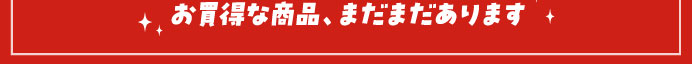 お買得な商品、まだまだあります
