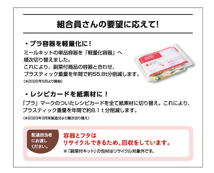 組合員さんの要望に応えて！