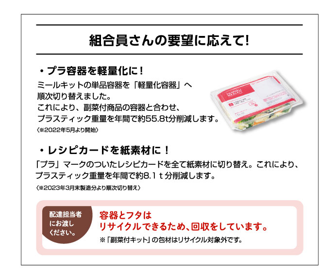 組合員さんの要望に応えて！