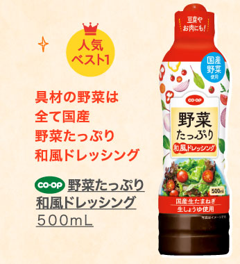 野菜たっぷり和風ドレッシング　５００ｍｌ