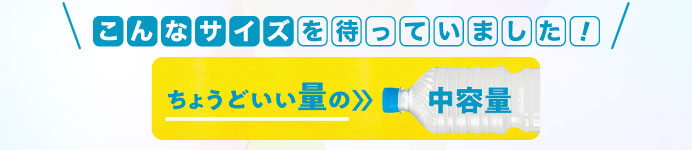 こんなサイズを待っていました！ちょうどいい量の中容量