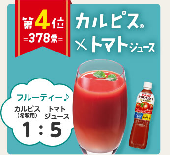 第4位 378票 カルピス×トマトジュース