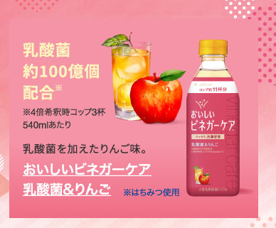 おいしいビネガーケア　乳酸菌＆りんご