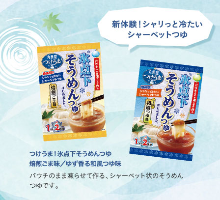 つけうま！氷点下そうめんつゆ　焙煎ごま味／ゆず香る和風つゆ味