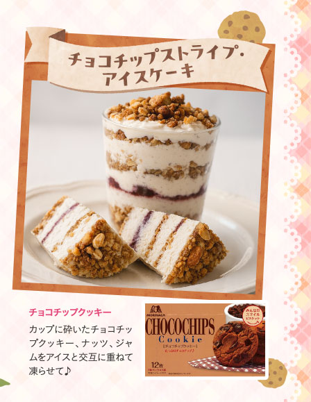 チョコチップストライプ・アイスケーキ