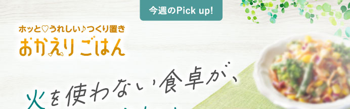 ホッとうれしい♪つくり置き おかえりごはん