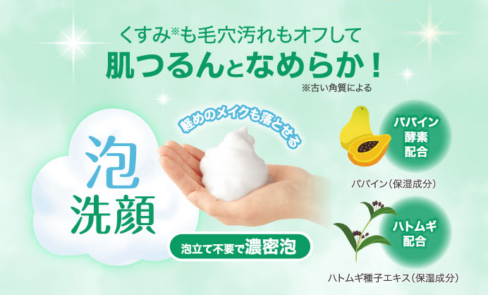 くすみも毛穴汚れもオフして肌つるんとなめらか！