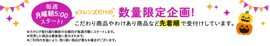 eフレンズだけの数量限定企画！